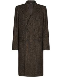 Dolce & Gabbana - Manteau croisé à motif de chevrons - Lyst