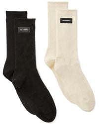 Karl Lagerfeld - Pack de dos pares de calcetines K/Essential - Lyst