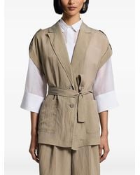 Peserico - Belted Gilet - Lyst