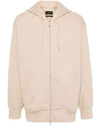 Y-3 - Logo-Print Zip-Up Hoodie - Lyst