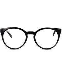 Ferragamo Eyewear - Round-Frame Clear Glasses - Lyst