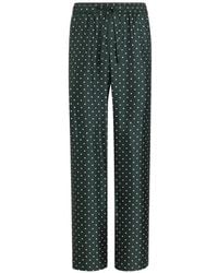 Dolce & Gabbana - Polka Dot-Print Vanity Silk Twill Trousers - Lyst