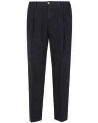 Briglia 1949 - Courmayeur Pleated Cotton Trousers - Lyst