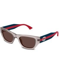 Gucci - Interlocking Gg Rectangle-Frame Sunglasses - Lyst