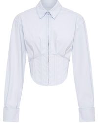 Dion Lee - Tuxedo Corset Cropped Shirt - Lyst