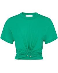 Rabanne - Gathered Short-Sleeve T-Shirt - Lyst