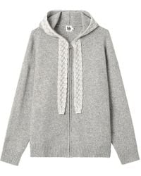 B+ AB - Lace-Trim Zip-Up Hoodie - Lyst
