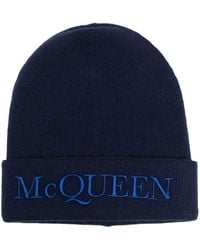 Alexander McQueen - Logo-embroidered Cashmere Beanie - Lyst