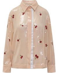 Des Phemmes - Sequinned Shirt - Lyst