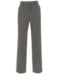 Kaos - Micro-Textured Straight-Leg Trousers - Lyst