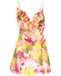 Acler - Isla Mini-jurk Met Bloemenapplicatie - Lyst