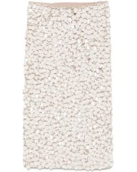 P.A.R.O.S.H. - Jupe Ornée De Sequins À Coupe Mi-Longue - Lyst