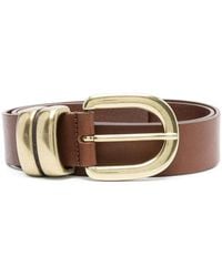 By Malene Birger - Round-Buckle Leather Belt - Lyst