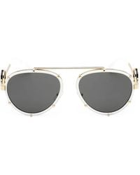Versace - Medusa-Motif Pilot-Frame Sunglasses - Lyst