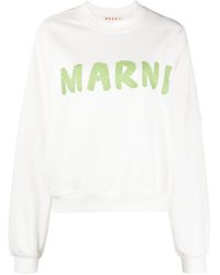 Marni - Logo-print Cotton Sweatshirt - Lyst