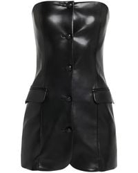 Alice + Olivia - Madison Button Strapless Mini Dress - Lyst