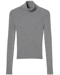 Twinset - Pull En Maille Nervurée À Col Roulé - Lyst