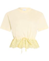 Patou - Lace-Hem T-Shirt - Lyst