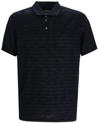 Emporio Armani - Logo-Embossed Polo Shirt - Lyst