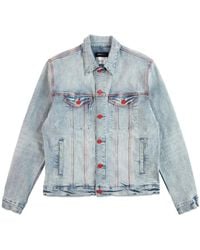 Purple Brand - コントラストステッチ デニムジャケット - Lyst