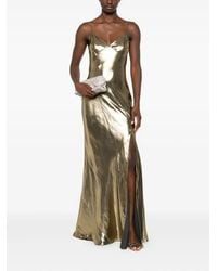 Self-Portrait - Satin Maxi Dresss - Lyst