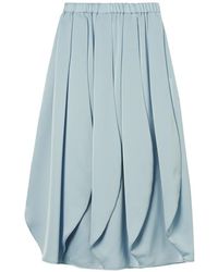 Enfold - Draped Pleated Midi Skirt - Lyst