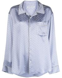 Alexander Wang - Logo-Embroidered Silk-Jacquard Shirt - Lyst