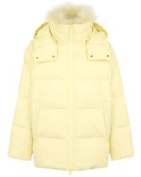 Yves Salomon - A-Line Shearling-Trim Coat - Lyst