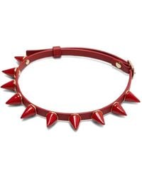 Andres Gallardo - Collier Ras-Du-Cou Mini Spike En Cuir - Lyst