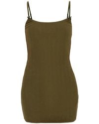 MM6 by Maison Margiela - Pointelle-Knit Bow-Detail Slip Dress - Lyst