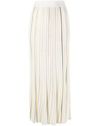 Sonia Rykiel - Striped Pleated Maxi Skirt - Lyst