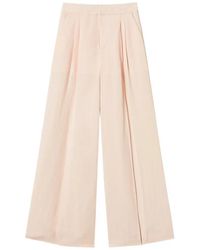 Twinset - Linen Blend Wide-Leg Trousers - Lyst