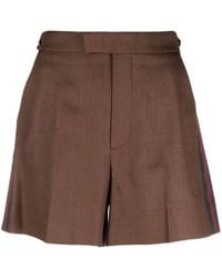 Gucci - Pantalones cortos de vestir con tribanda Web - Lyst