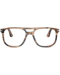 Persol - Greta Striped Browline Glasses - Lyst