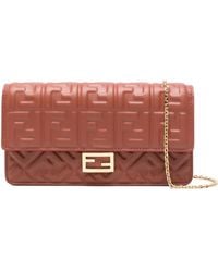 Fendi - Baguette Logo-Plaque Quilted Clutch Bag - Lyst