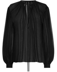 Dolce & Gabbana - Silk Chiffon Top - Lyst