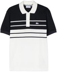 Lacoste - Logo-patch Striped Polo Shirt - Lyst