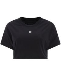 Givenchy - Cropped Cotton T-shirt - Lyst
