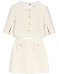Maje - Button-Up Short-Sleeve Mini Dress - Lyst