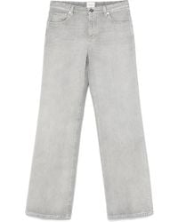 Closed - Logo-Patch Straight-Leg Jeans - Lyst