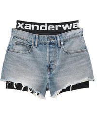 Alexander Wang - Pre-Styled Relaxed Logo Bike Shorts - Lyst