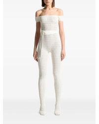 Manière De Voir - Martine Pointelle Gebreide Jumpsuit Met Ceintuur - Lyst