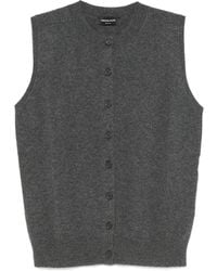 Fabiana Filippi - Button-Fastening Sleeveless Cardigan - Lyst