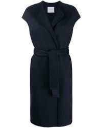 Malo Sleeveless Robe Coat - Blue