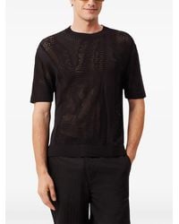 Lacoste - Mesh Sweater Met Krokodillenprint - Lyst