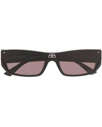 Balenciaga - Balenciaga Shield Rectangle Glasses Black - Lyst