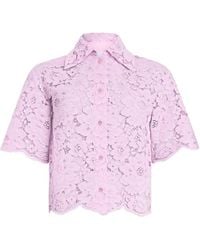 Patou - Lace Short-Sleeves Shirt - Lyst