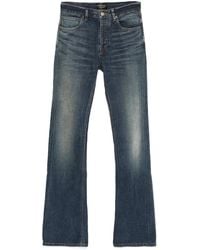 Balenciaga - Low-Waist Cotton Twill Straight Jeans - Lyst