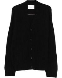 Roberto Collina - Ribbed-Knit V-Neck Cardigan - Lyst