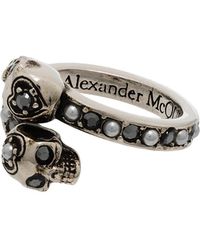 McQueen - Skull Wrap-Around Ring - Lyst